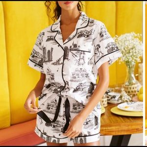 Katie kime Nashville toile pajama set shorts
